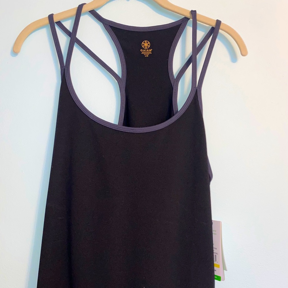 gaiam strappy yoga tank top
